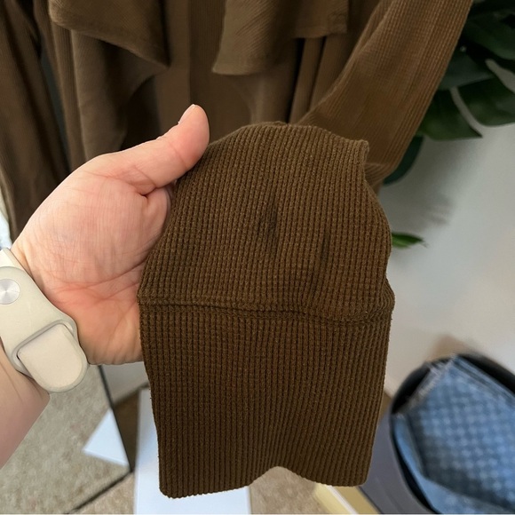 ✨ Ribbed Brown Waterfall Cardigan – Merona Size Large ✨ - Picture 4 of 6